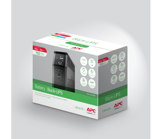 APC Back-UPS Pro 1500 (1600VA/960W, 8xIEC, AVR, LCD) - 703318 - zdjęcie 6